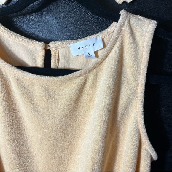 Mable Peach Terry Cloth Crop Tank Top Size Small - Picture 3 of 8
